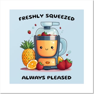 Fruit Juicer Freshly Squeezed Always Pleased Funny Health Novelty Posters and Art